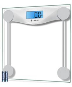 Etekcity Bathroom Scale for Body Weight, Digital Weighing Machine for People, Accurate & Large LCD Backlight Display, 6mm Tempered Glass, 400 lbs