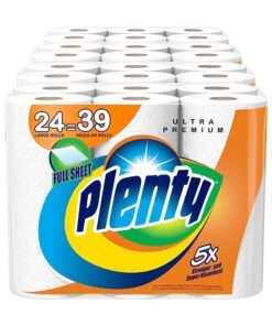 Plenty Ultra Premium Paper Towels | XL Rolls | Super Absorbent | Strong & Durable | Full Sheet | 24 Rolls