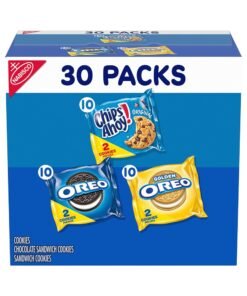 Nabisco Sweet Treats Cookie Variety Pack OREO, OREO Golden & CHIPS AHOY, 30 Snack Packs (2 Cookies Per Pack)