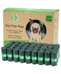 GREENER WALKER Poop Bags for Dog Waste-540 Bags,Extra Thick Strong 100% Leak Proof Dog waste Bags (Deep Green)