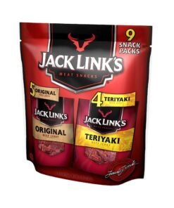 Jack Link's Beef Jerky Variety Pack Includes Original and Teriyaki Flavors, On the Go Snacks, 13g of Protein Per Serving, 9 Count of 1.25 Oz Bags