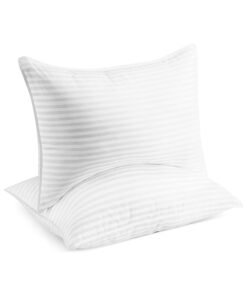 Beckham Hotel Collection Bed Pillows King Size Set of 2 – Down Alternative Bedding Gel Cooling Big Pillow for Back, Stomach or Side Sleepers