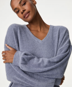 2024 New Arrival! Women's Feather Knit Lounge Sweatshirt – Only £4.89 + Free Shipping! 🍂