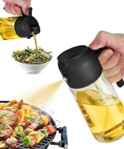 TrendPlain 16oz Olive Oil Dispenser Bottle for Kitchen - 2 in 1 Oil Dispenser and Oil Sprayer for Cooking, Air Fryer, Salad, BPA-Free 470ml Olive Oil Sprayer