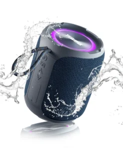 [Today Only Free Shipping]YEAHBOX Portable Speaker with Stereo Wireless, IPX7 Waterproof Speaker with 4-in 1 BT/Aux/TF-Card/U Disk Input, Wireless Speaker for Outdoor/Home/Party/Electronic Gadgets