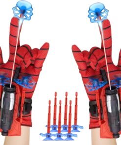 Spider Shooter Boys Girls Toy - 2 Pack Web Shooters for Kids Super Hero Toys with Spider Gloves Launcher Wrist Toys Sucking Disc Bullets for Boy Girl Age 3-14 Birthday Gifts With Gift Box Package