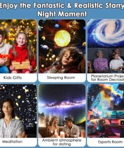 [New User Only Free Shipping]Galaxy Projector Light with 12 Film Discs, Planetarium Star Projector, Starry Sky Night Light, Nebula/Moon/Celestial Galaxy Projector for Adults Bedroom Decoration