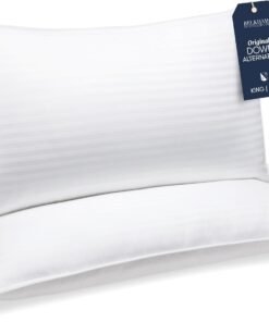 Anniversary Celebration while stocks last：Beckham Hotel Collection Bed Pillows King Size Set of 2 - Down Alternative Bedding Gel Cooling Big Pillow for Back, Stomach or Side Sleepers