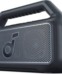 Anniversary Celebration while stocks last：soundcore Boom 2 By Anker, Outdoor Speaker, 80W, Subwoofer, BassUp 2.0, 24H Playtime, IPX7 Waterproof, Floatable, RGB Lights, USB-C, Custom EQ, Bluetooth 5.3, Portable for Camping, Beach, and Backyard