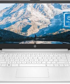 Anniversary Celebration while stocks last：HP 14 Laptop, Intel Celeron N4020, 4 GB RAM, 64 GB Storage, 14-inch Micro-edge HD Display, Windows 11 Home, Thin & Portable, 4K Graphics, One Year of Microsoft 365 (14-dq0040nr, Snowflake White)